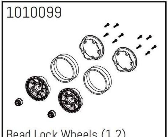 AB1010099-1.2&nbsp; Beadlock Wheels - PRO Crawler 1:18 (4)