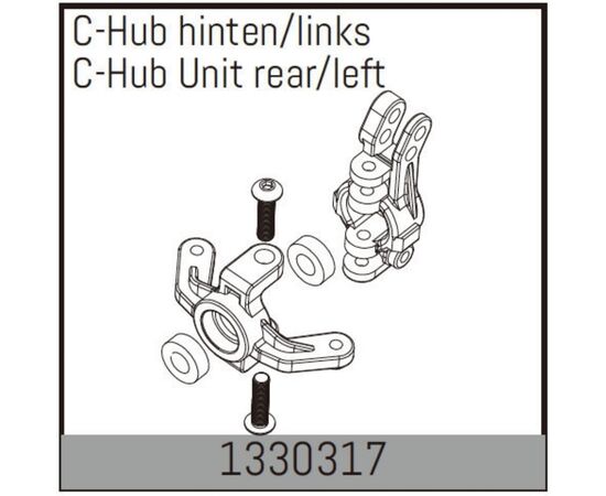 AB1330317-C-Hub Unit rear/left
