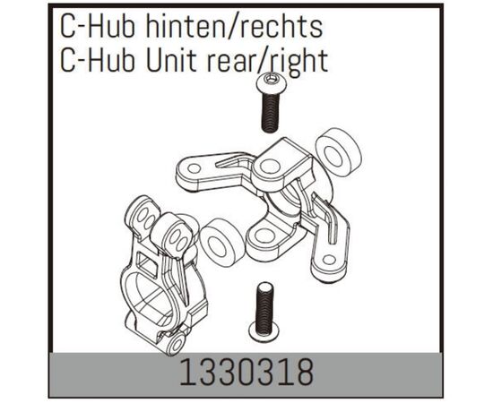 AB1330318-C-Hub Unit rear/right