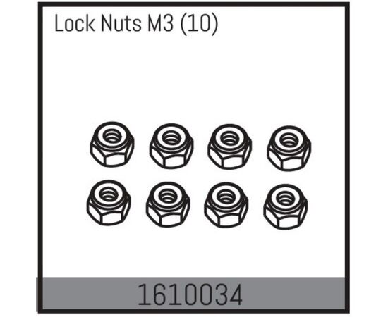 AB1610034-Lock Nuts M3 (10)