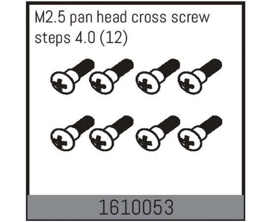 AB1610053-M2.5 pan head cross screw steps 4.0 (12)