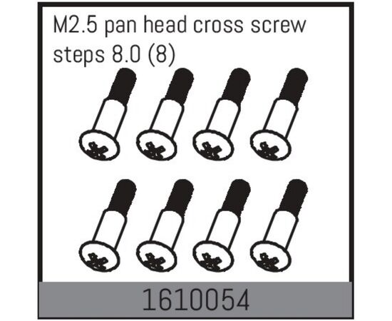 AB1610054-M2.5 pan head cross screw steps 8.0 (8)