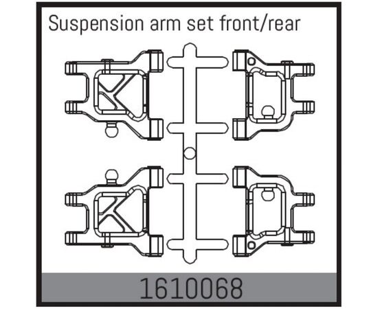 AB1610068-Suspension arm set front/rear