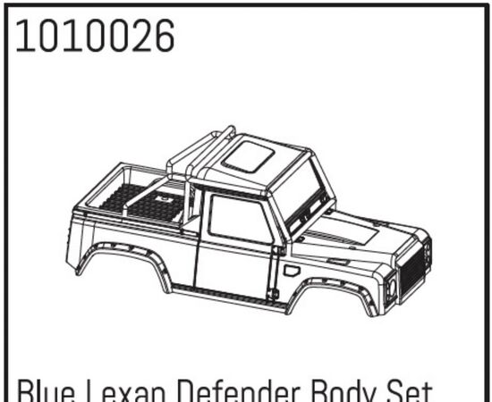 AB1010026-Blue Lexan Defender Body Set