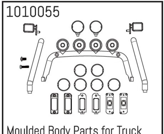 AB1010055-Moulded Body Parts for Power Wagon