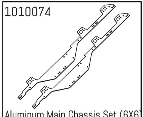 AB1010074-Aluminum Main Chassis Set (6X6)