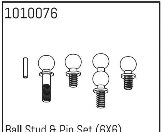 AB1010076-Ball Stud &amp; Pin Set (6X6)
