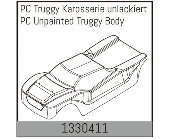 AB1330411-PC Unpainted Truggy Body