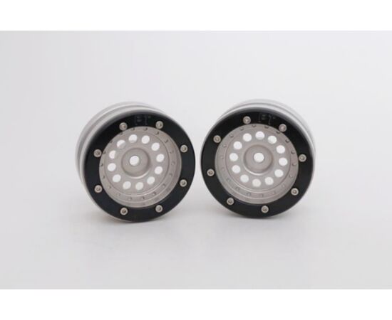 ABMT0020SB-Beadlock Wheels PT-Bullet Silver/Black 1.9 (2 pcs)&#160;