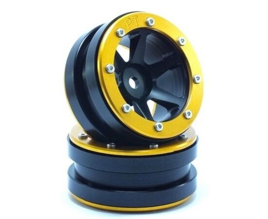 ABMT0030BGO-Beadlock Wheels PT-Slingshot Black/Gold 1.9 (2 pcs)