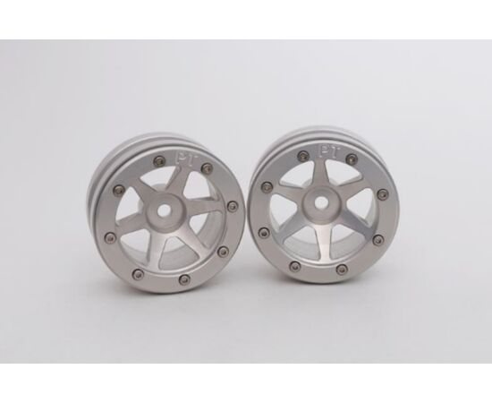 ABMT0030SS-Beadlock Wheels PT-Distractor Silver/Silver 1.9 (2 pcs)&#160;