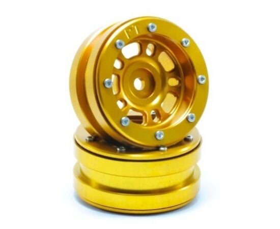 ABMT0040GOGO-Beadlock Wheels PT-Distractor Gold/Gold 1.9 (2 pcs)