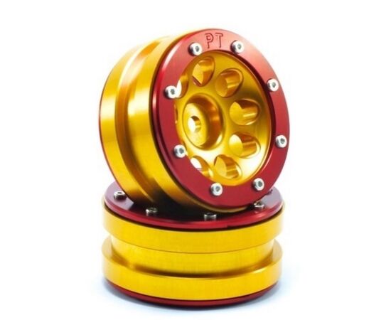 ABMT0050GOR-Beadlock Wheels PT-Ecohole Gold/Red 1.9 (2 pcs)