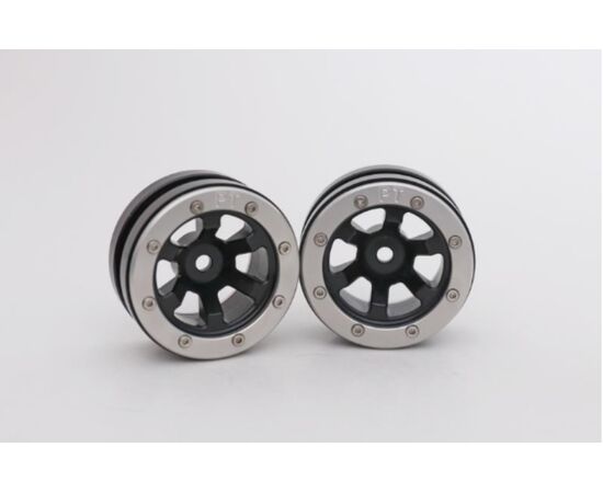 ABMT0060BS-Beadlock Wheels PT-Claw Black/Silver 1.9 (2 pcs)&#160;