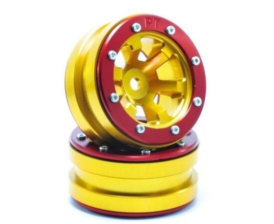 ABMT0060GOR-Beadlock Wheels PT-Claw Gold/Red 1.9 (2 pcs)