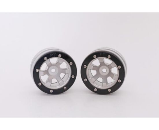 ABMT0060SB-Beadlock Wheels PT-Claw Silver/Black 1.9 (2 pcs)&#160;
