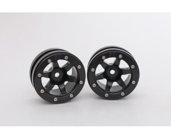 ABMT0070BB-Beadlock Wheels PT-Wave Black/Black 1.9 (2 pcs)&#160;