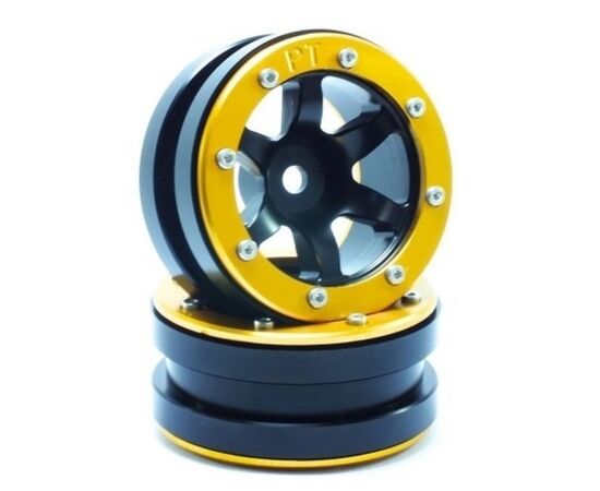 ABMT0070BGO-Beadlock Wheels PT-Wave Black/Gold 1.9 (2 pcs)