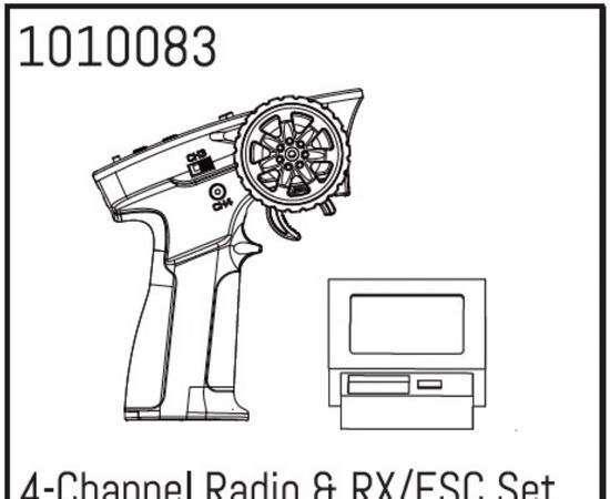 AB1010083-4-Channel Radio &amp; RX/ESC Set