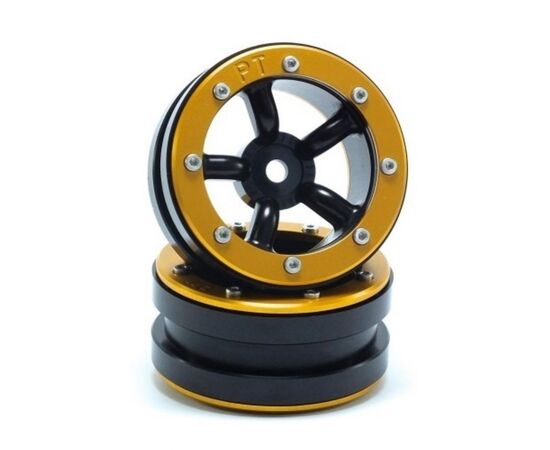 ABMT0010BGO-Beadlock Wheels PT-Safari Black/Gold 1.9 (2 pcs)