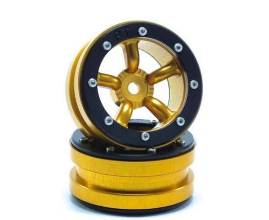 ABMT0010GOB-Beadlock Wheels PT-Safari Gold/Black 1.9 (2 pcs)