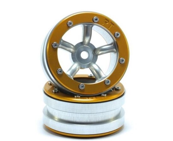 ABMT0010SGO-Beadlock Wheels PT-Safari Silver/Gold 1.9 (2 pcs)