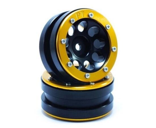 ABMT0050BGO-Beadlock Wheels PT-Ecohole Black/Gold 1.9 (2 pcs)