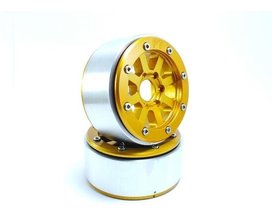 ABMT5040GOGO-Beadlock Wheels HAMMER Gold/Gold 1.9 (2) w/o Hub