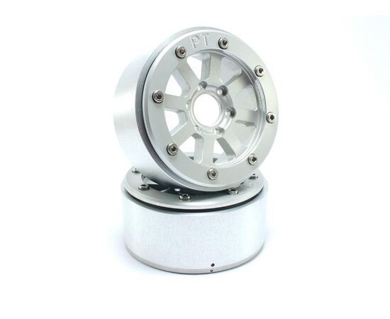 ABMT5040SS-Beadlock Wheels HAMMER Silver/Silver 1.9 (2) w/o Hub