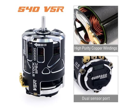 SP-054000-77-105-Surpass Rocket Stock 540-V5R sensored motor 10.5 Turns