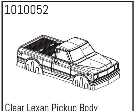 AB1010052-Clear Lexan Pickup Body