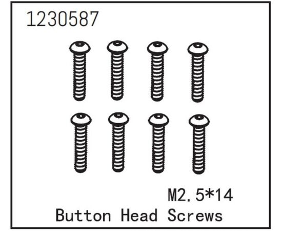 AB1230587-Button Head Screw M2.5*14 (8)