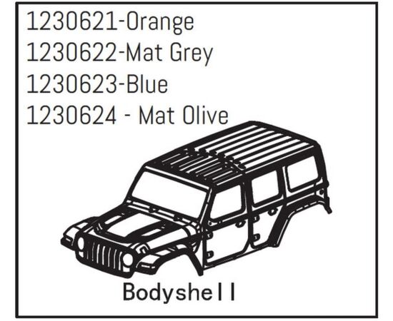 AB1230624-Body flat olive green - Sherpa
