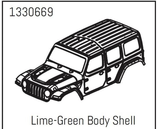 AB1330669-PC Body Shell Lime-Green - Yucatan