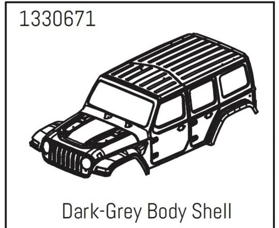 AB1330671-PC Body Shell Dark-Grey&nbsp; - Yucatan