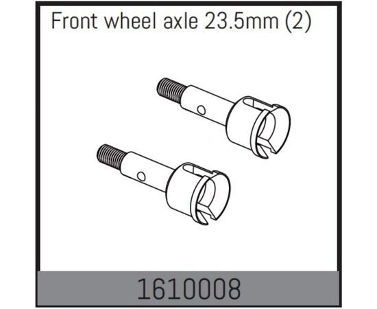 AB1610008-Front wheel axle 23.5mm (2)