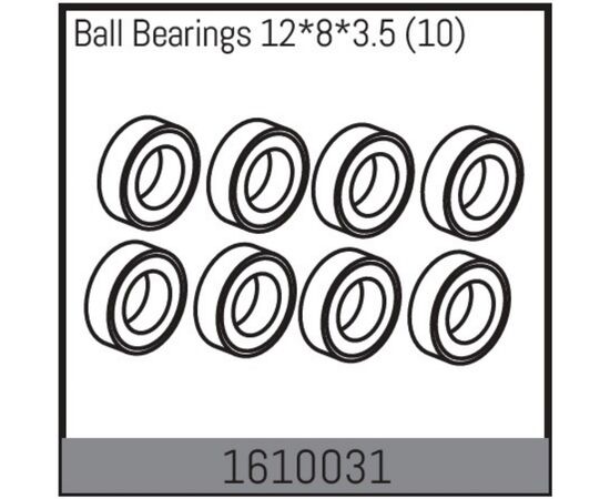 AB1610031-Ball Bearings 12*8*3.5 (10)