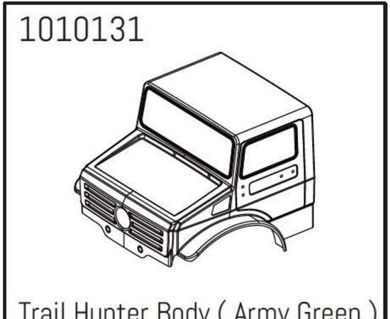 AB1010131-T-Hunter PC Body (army-green) - PRO Crawler 1:18