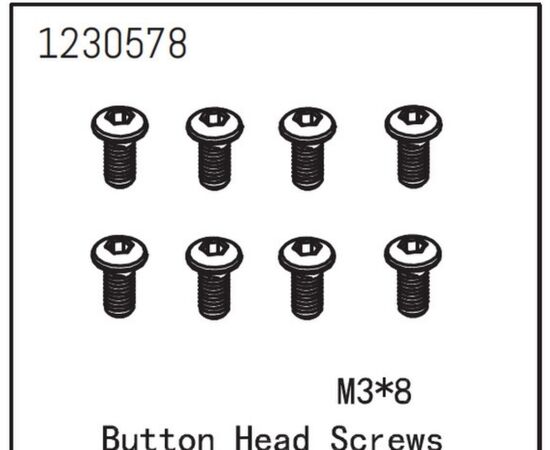 AB1230578-Button Head Screw M3*8 (8)