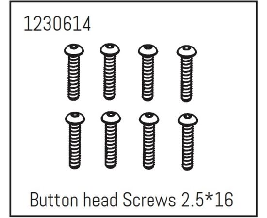 AB1230614-Button Head Screw M2.5*14 (8)