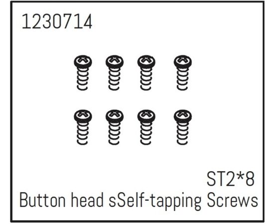 AB1230714-Button head Self-tapping screws ST2*8 (8) - Khamba