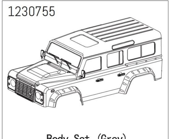 AB1230755-Hard Plastic Body Set (Grey) - LANDI