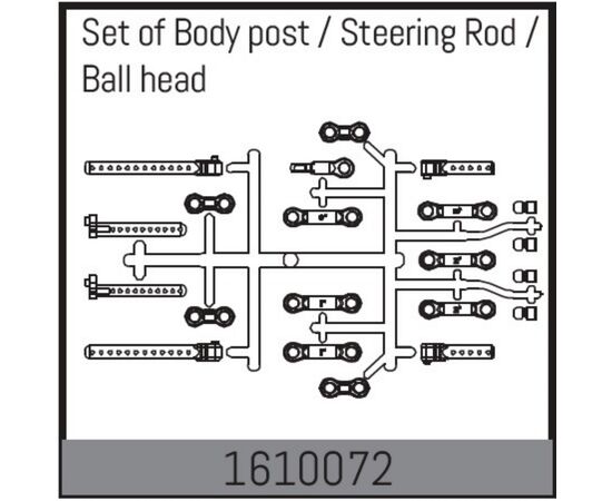 AB1610072-'Upper suspension arm set front/rear