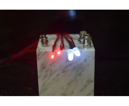 AB2320041-LED set white/red with aluminum holder