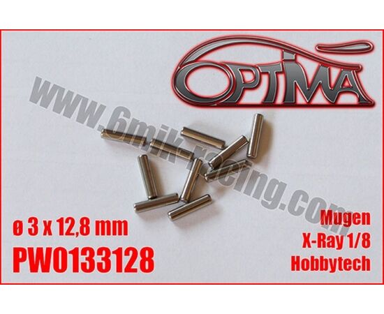 6M-PW0133128-Pin for shaft replacement - 3 x 12,8mm (10) Xray/MBX