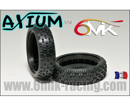 6M-T103S-AXIUM Front 2wd Tyres - Silver compound (pair)
