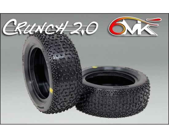 6M-TM106B-CRUNCH 2.0 Front Tyres in Blue compound + foam inserts (pair)