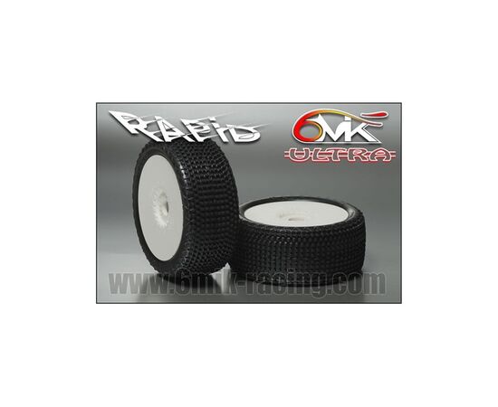6M-TU101525-RAPID Tyres in 15/25 compound glued on rims (Pair)