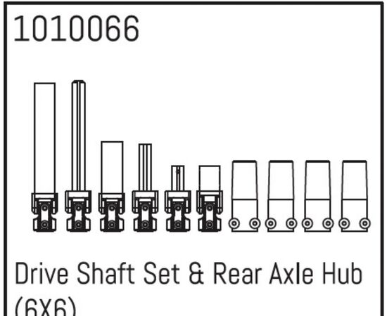 AB1010066-Drive Shaft Set &amp; Rear Axle Hub (6X6)