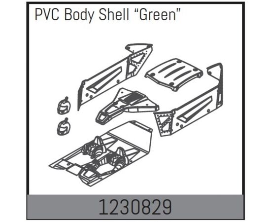 AB1230829-Body Shell Set - Green